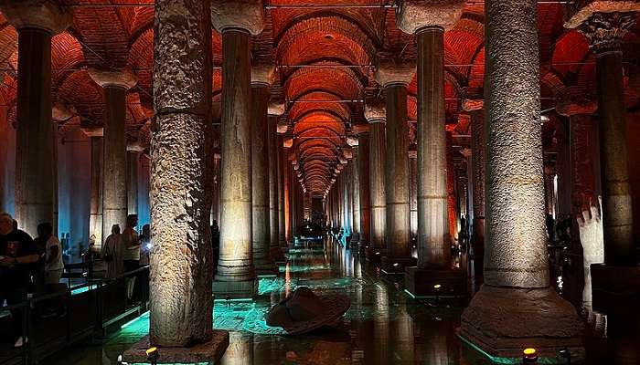 Wonderful view of the Basilica Cistern, sited near Kariye mosque