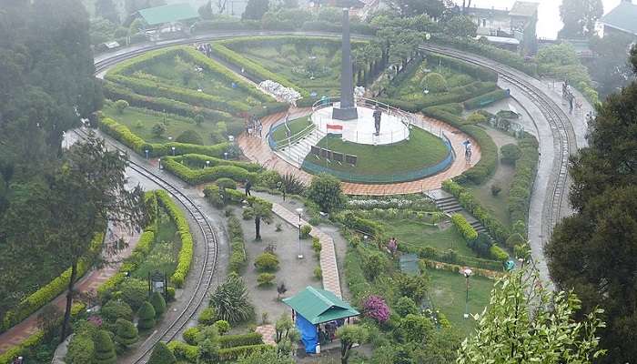 Top view of Batasia Loop Darjeeling.