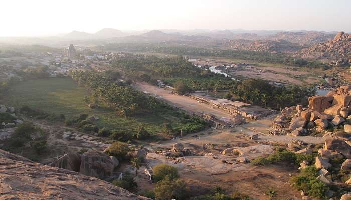 View of Hampi town from Matanga Hills