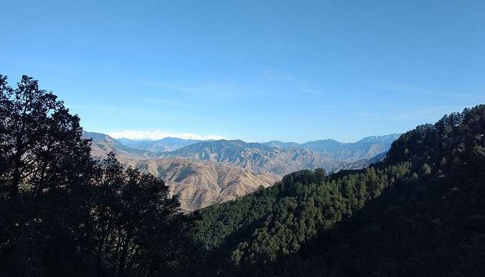 Snow covered peaks as seen from Dehradun.