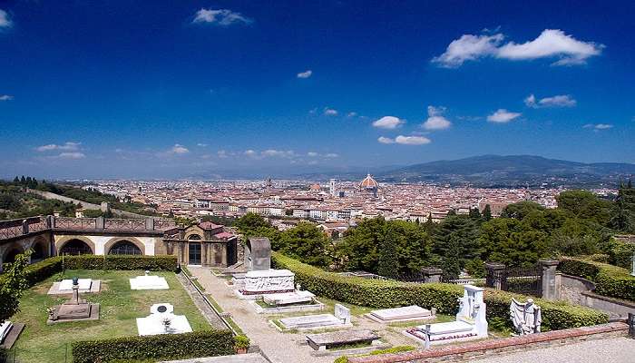 Cimitero delle Porte Sante or The Sacred Doors Cemetary to explore near the Piazzale Michelangelo.