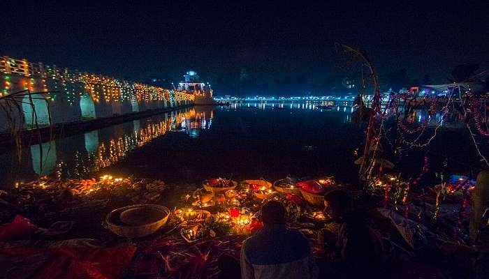 Festive celebration at Rani Pokhari Nepal.