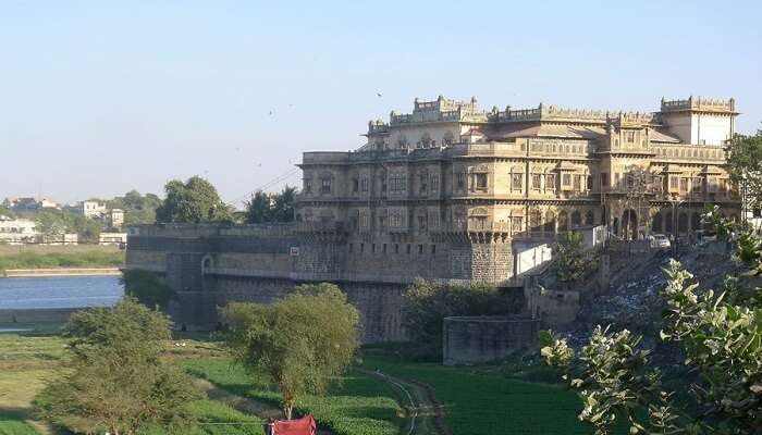 Darbhanga Palace (Morbi Castle) in Gujarat near Pirotan Island.