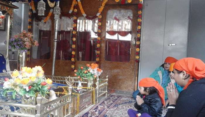 The inside view of Gurdwara Pathar Sahib