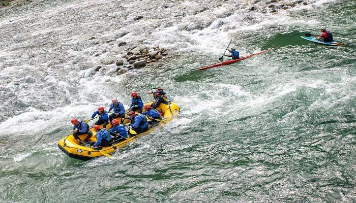 Rafting at Lidder River Pahalgam is a must do activity for adventure lovers.