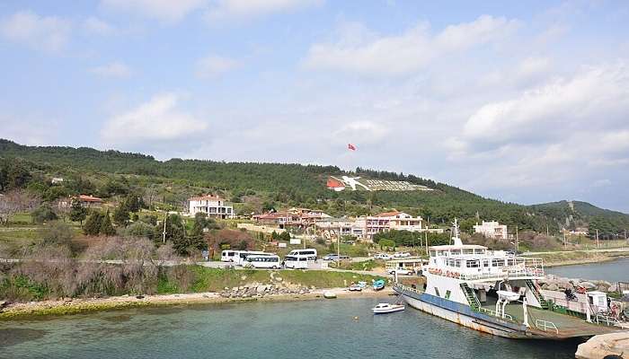 Gallipoli Peninsula Historical National Park view from the ferryboat.