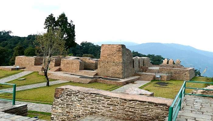 Ancient ruins at Gyalshing, a famous attraction near Yangtey Sikkim.