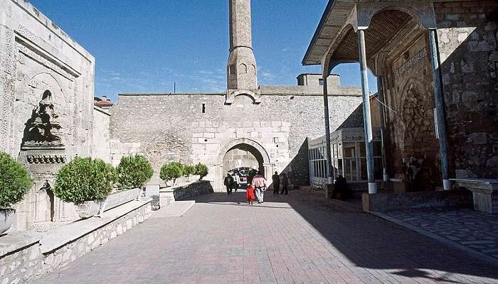 Magnificent entrance of Medersai in Hızır Bey Mosque