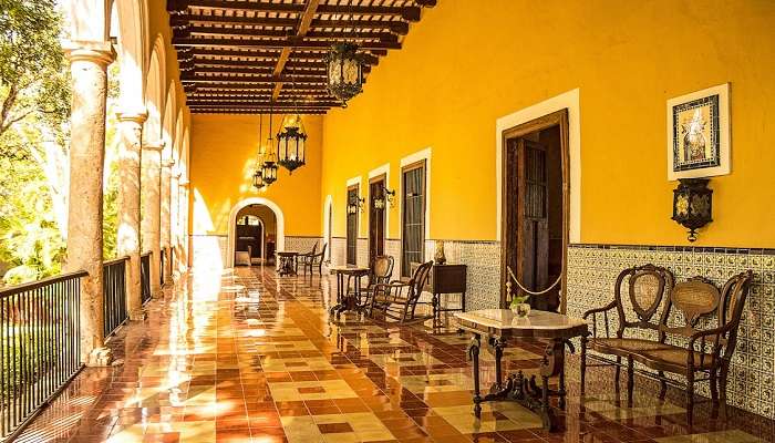 Wooden Chairs and Table on Hallway