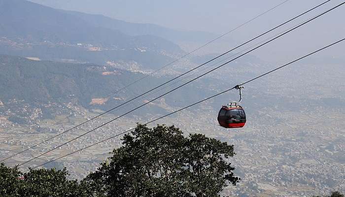 Cable car in Nepal. 