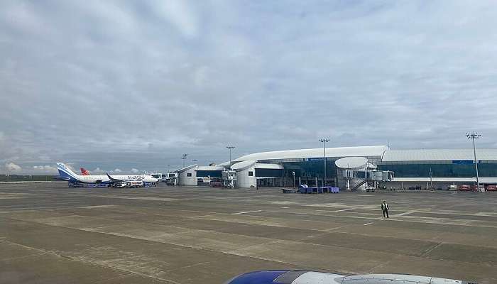 Apron of Srinagar airport. 