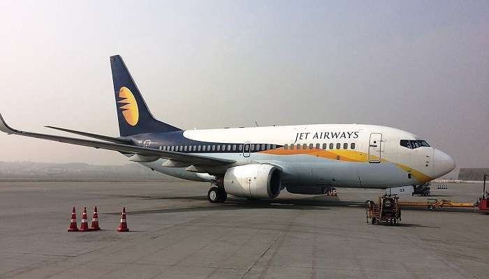 Aircraft parked at Srinagar airport.