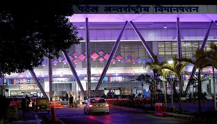 Ahmedabad airport in Gujarat.