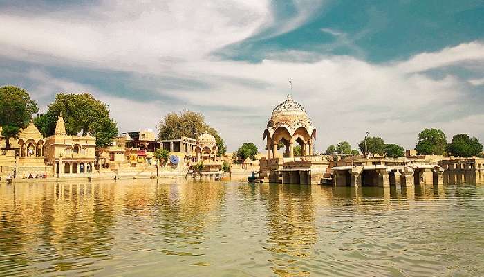 La vue de lac Gadisar, Jaisalmer