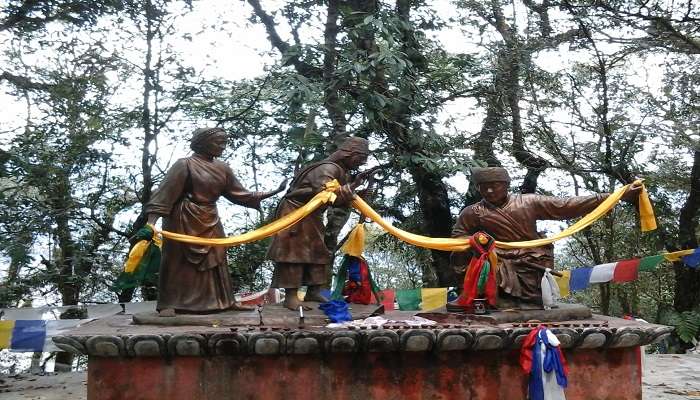 Monument of Kabi Lungchok, the only one privileged to witness a historic blood brotherhood treaty between the Lepchas