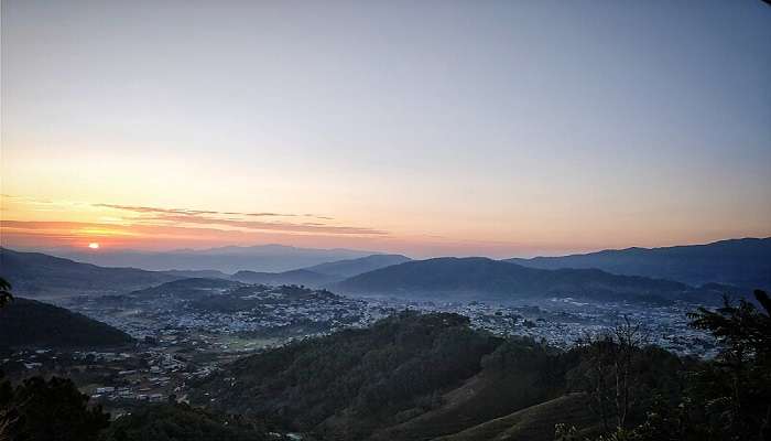 Sunrise at Kapileshwar Mahadev Temple Pithoragarh. 