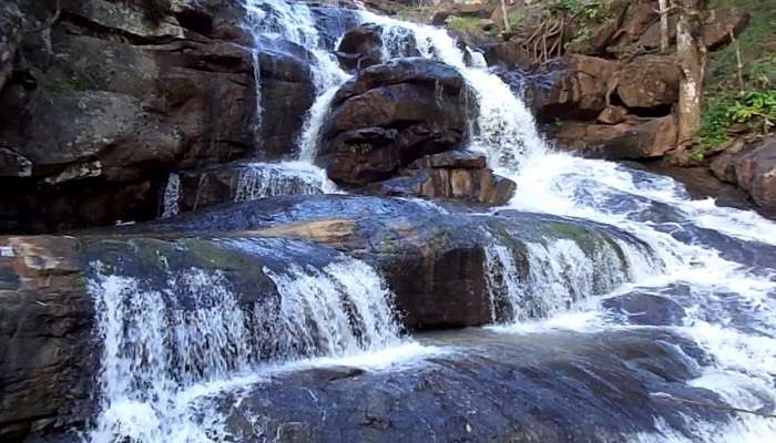  Water stream of Kothapally Waterfalls near the hotels in Lambasingi. 