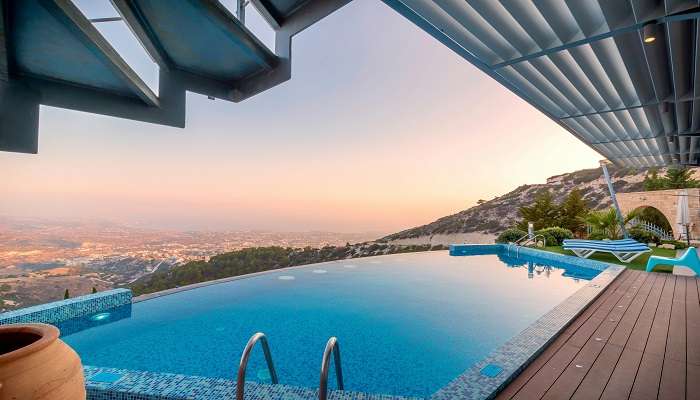 A swimming pool in a resort