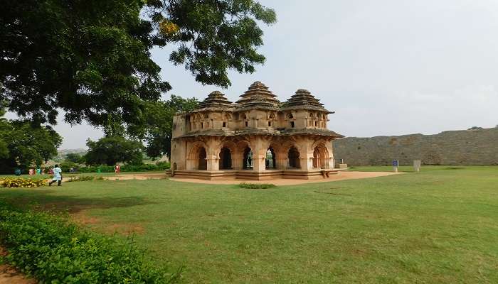 Lotus Mahal, one of the best places to visit in Hampi in 2 days. 