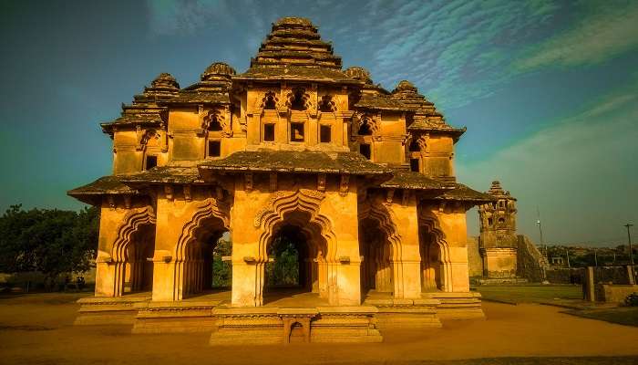 Ancient Lotus Mahal is one of the best places to visit near Hampi with friends. 