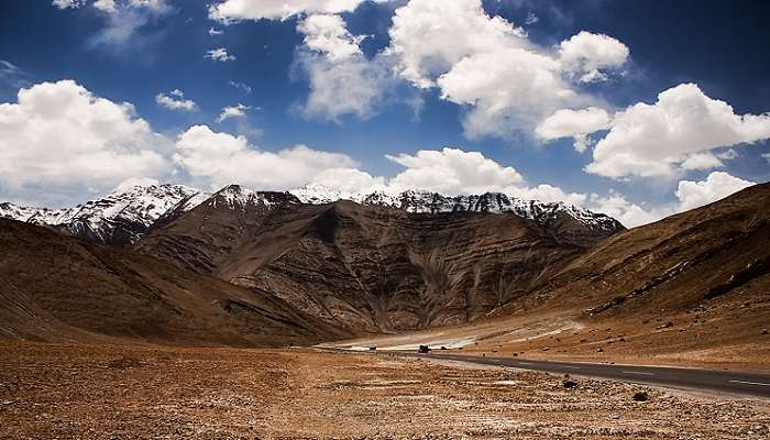 Magnetic Hill in Ladakh near the Gurudwara Pathar Sahib.