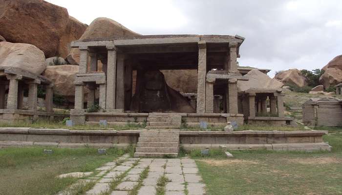 Statue of Nandi, one of the best places to visit in Hampi in 2 days.