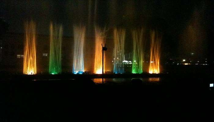 The laser show at Nagina Wadi at Kankaria Lake. 