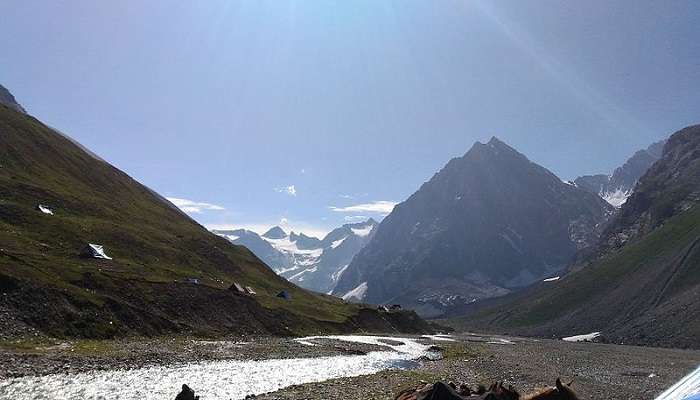 The breathtaking views from Panchtarni on the way to Amarnath Cave Temple.