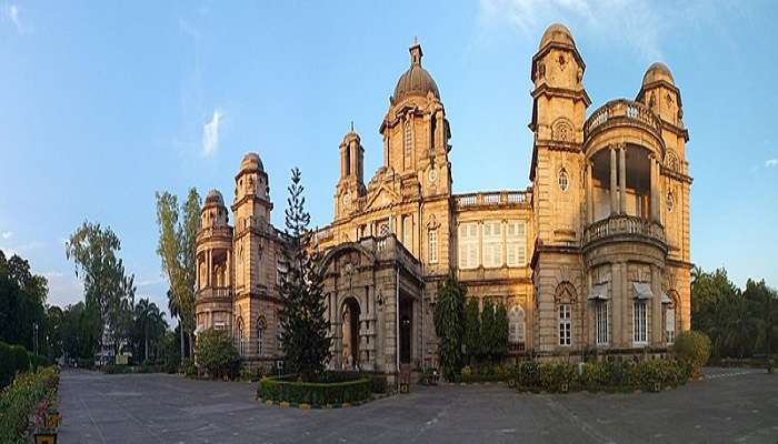 Facade of the Pratap Vilas Palace located near Gujarat.