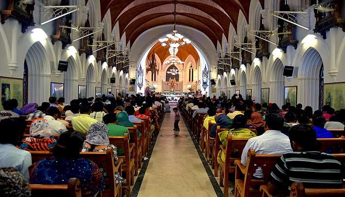 Inside view of Santhome Cathedral