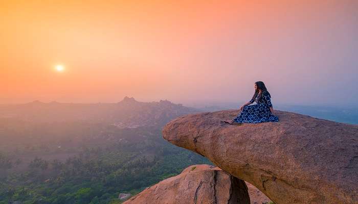  Sunrise from Matanga Hills is a must when planning a one day trip to Hampi. 