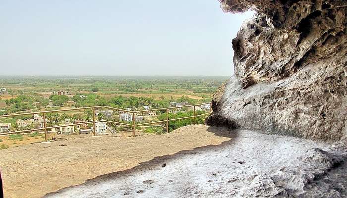 View from the Talaja Caves near Gopnath Beach in Gujarat.