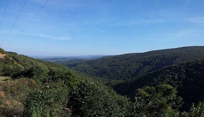 Breathtaking view of the mountainside of Termal Village located near Erikli Waterfalls.