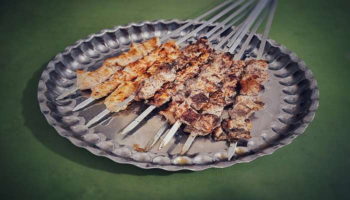 A plate of delicious Adana Kebab