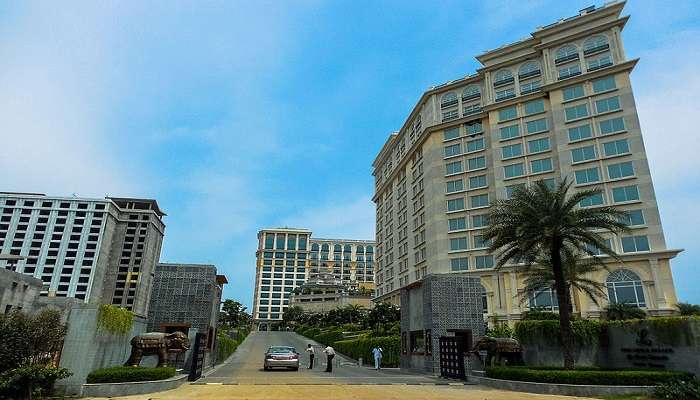 Entrance of The Leela Palace Chennai one of the best hotels in Palavakkam.