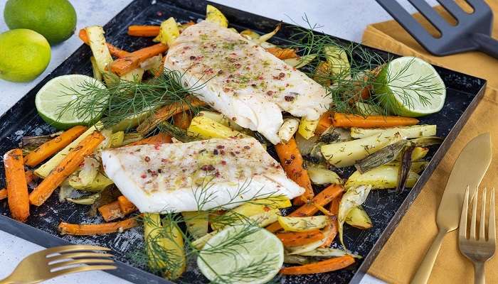 Fish fillet with vegetables