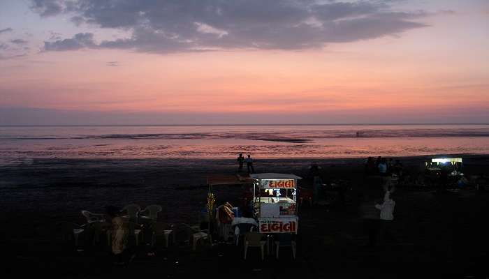 Sunset at Tithal Beach near Wilson Hills. 