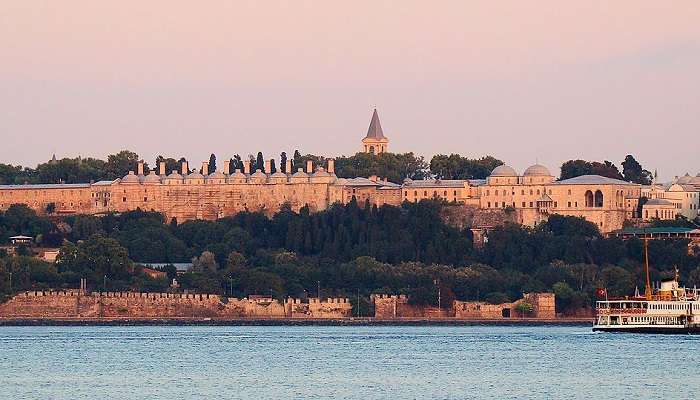 Famous Topkapi Palace, situated nearby Kariye mosque