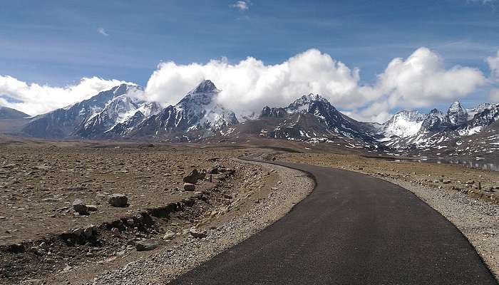 Tso Lhamo Lake road near Batasia Loop Darjeeling.