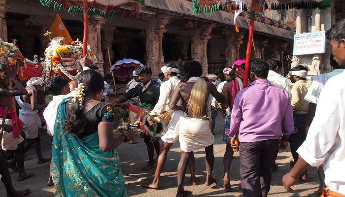 Virupaksha car festival in Hampi. 