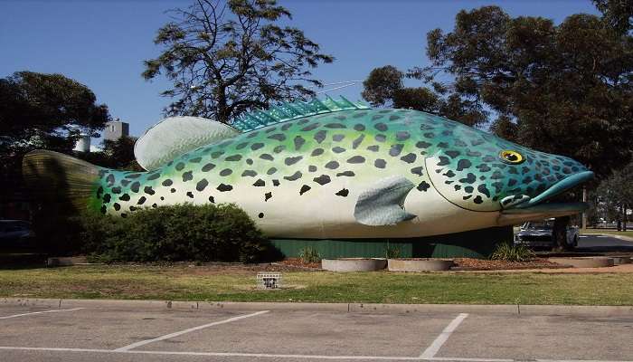 The monument of Giant Murray Cod at Swan Hill