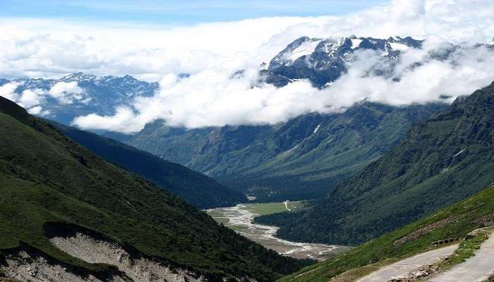 Yumthang Valley, a beautiful area near Cholamu Lake Sikkim.