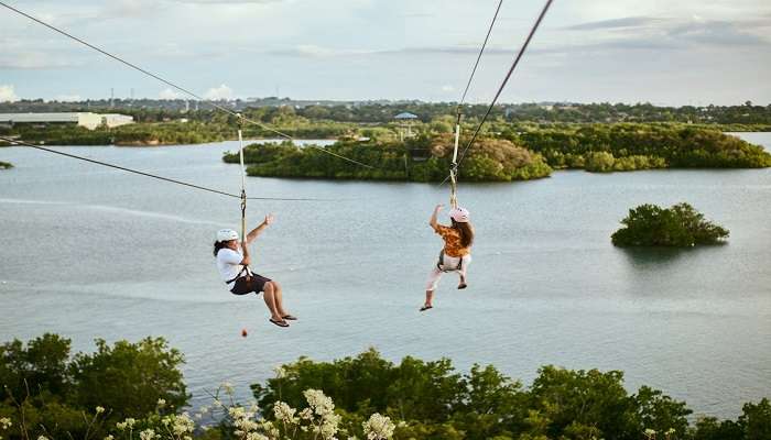 Ziplining is a must-do activity 