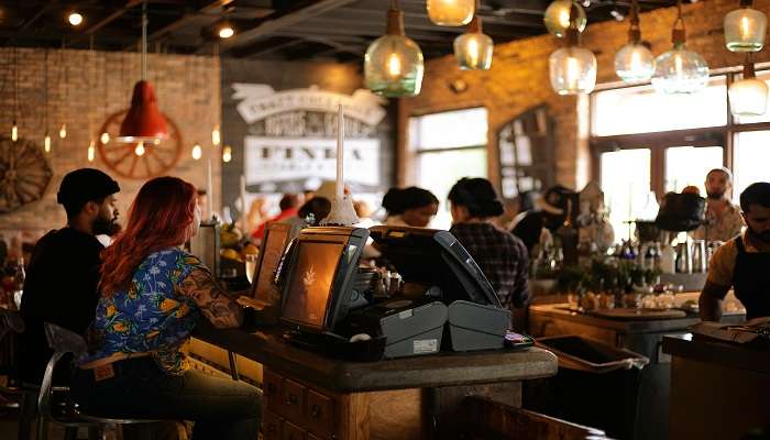 A cocktail drink at table in a cosy restaurant, one of the best cafes in geraldton