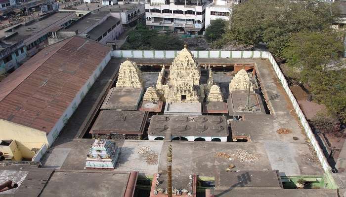 The towering Siva temple near Perupalem Beach 