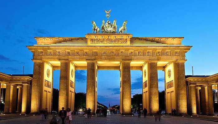 Morning view of Brandenburg Gate in Berlin