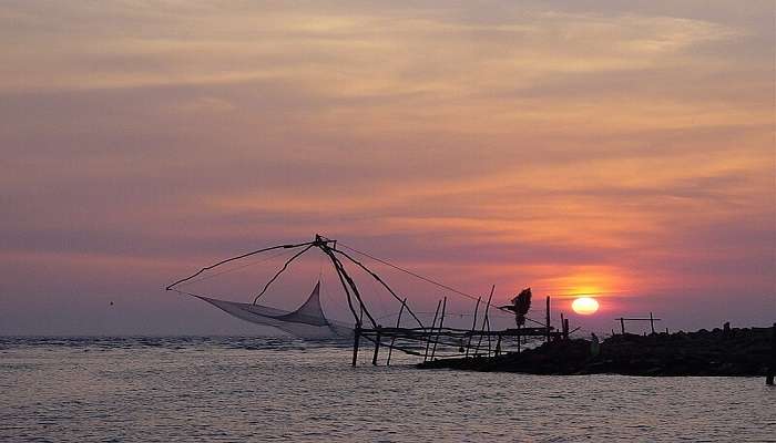 A sunset view of Munakkal beach.