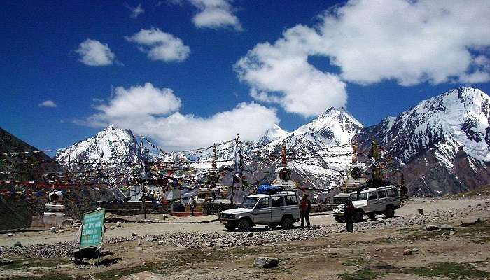 The view of Kunzum pass in Himachal Pradesh in India