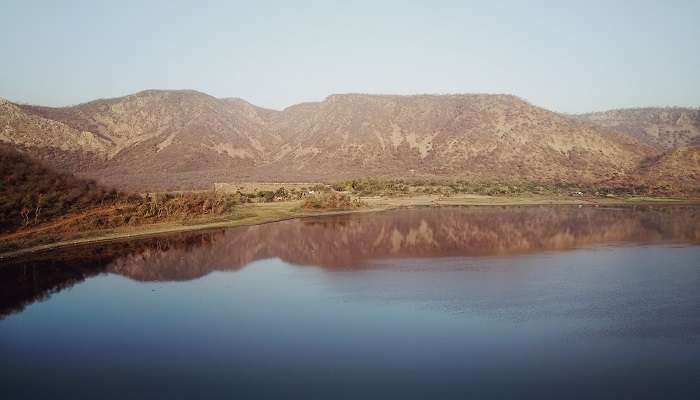 La vue de Silisehr Lac de Alwar