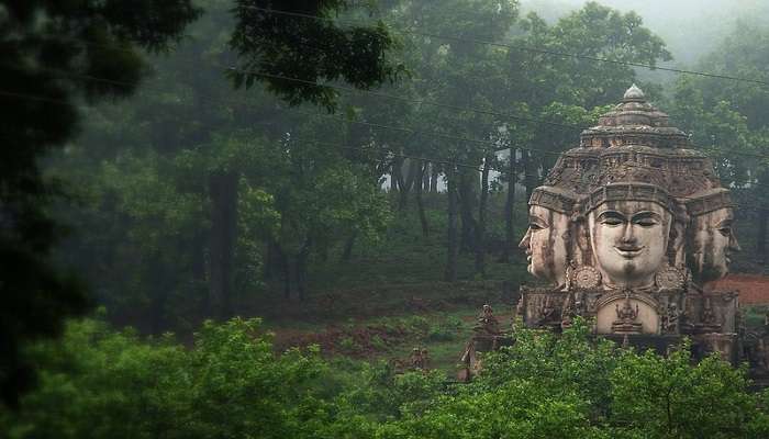 Lush greenery around Amarkantak near the Kanha National Park. 